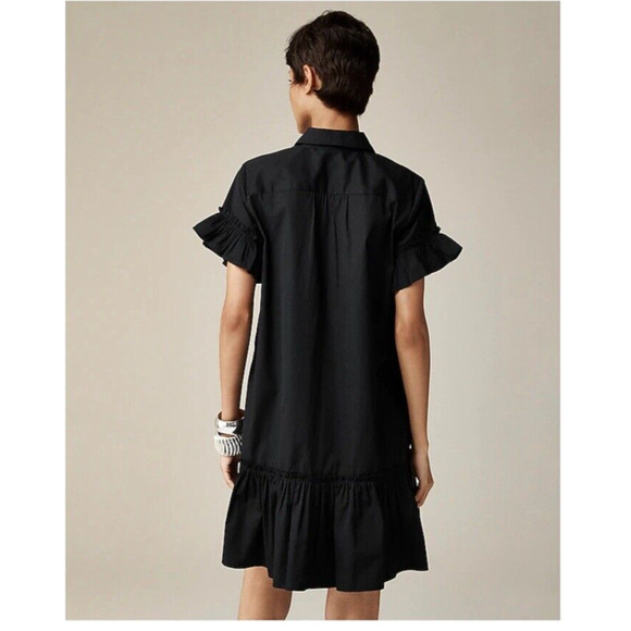 J. Crew Elegant Black Ruffle Mini Dress - Picture 2 of 12